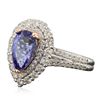 Image 2 : 14KT Two-Tone Gold 4.82ct Tanzanite and Diamond Ring