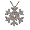 Image 2 : 14KT White Gold 1.00ctw Diamond Pendant With Chain