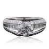 Image 1 : 18KT White Gold 2.41ctw Brilliant Cut Diamond Ring