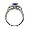 Image 1 : 14KT White Gold 1.51ct Tanzanite and Diamond Ring