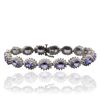 Image 1 : 14KT White Gold 10.40ctw Tanzanite and Diamond Bracelet