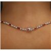 Image 5 : 18KT Two-Tone Gold 6.41ctw Ruby and Diamond Necklace