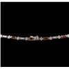 Image 7 : 18KT Two-Tone Gold 6.41ctw Ruby and Diamond Necklace