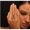 Image 1 : 14KT Rose Gold 27.75ct GIA Certified Morganite and Diamond Ring