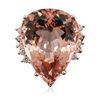 Image 3 : 14KT Rose Gold 27.75ct GIA Certified Morganite and Diamond Ring