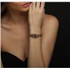 Image 2 : Ladies Vintage Louis 14KT Rose Gold Ruby and Diamond Wristwatch