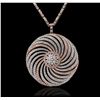 Image 3 : 18KT Two-Tone Gold 8.15ctw Diamond Necklace