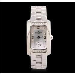 Stainless Steel Diamond Baume Mercier Mercler Hampton Wristwatch