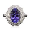 Image 1 : 14KT White Gold 5.21ct Tanzanite and Diamond Ring