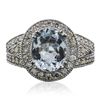 Image 3 : 14KT White Gold 2.64ct Aquamarine and Diamond Ring
