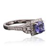 Image 2 : 14KT White Gold 1.37ct Tanzanite and Diamond Ring