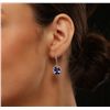 Image 3 : 14KT White Gold 5.44ctw Tanzanite and Diamond Earrings