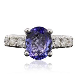 18KT White Gold 2.00ct Tanzanite and Diamond Ring