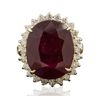 Image 3 : 14KT Yellow Gold 4.66ct Ruby and Diamond Ring