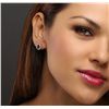 Image 3 : 14KT Yellow Gold 1.91ctw Sapphire and Diamond Earrings