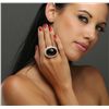 Image 1 : 18KT Yellow Gold 40.00ct Onyx and Diamond Ring