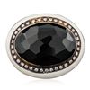 Image 3 : 18KT Yellow Gold 40.00ct Onyx and Diamond Ring