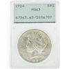 Image 1 : 1924 PCGS MS63 Peace Silver Dollar Coin