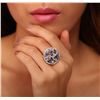 Image 1 : 14KT White Gold 1.67ctw Tanzanite and Diamond Ring