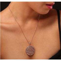 14KT Rose Gold 2.14ctw Diamond Pendant With Chain