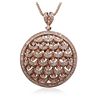 Image 4 : 14KT Rose Gold 2.14ctw Diamond Pendant With Chain