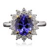 Image 1 : 14KT Two-Tone Gold 2.51ct Tanzanite and Diamond Ring