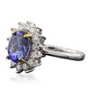 Image 2 : 14KT Two-Tone Gold 2.51ct Tanzanite and Diamond Ring