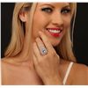 Image 1 : 14KT Yellow Gold 5.72ct Aquamarine and Diamond Ring