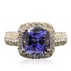 Image 1 : 14KT Yellow Gold 3.71ct Tanzanite and Diamond Ring