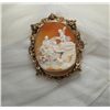 Image 4 : 10KT Yellow Gold Shell Cameo Brooch