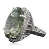 Image 4 : 14KT White Gold 37.65ct Quartz and Diamond Ring