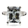 Image 3 : Platinum 5.60ct Aquamarine and Diamond Ring