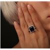 Image 3 : 14KT White Gold 6.43ct Amethyst and Diamond Ring
