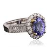 Image 2 : 14KT Two-Tone Gold 2.80ct Tanzanite and Diamond Ring