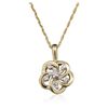 Image 1 : 14KT Yellow Gold 0.10ctw Diamond Pendant With Chain