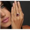 Image 1 : 14KT Yellow Gold 4.84ct Ruby and Diamond Ring