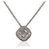 Image 1 : 14KT White Gold Diamond Pendant With Chain