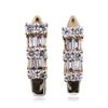 Image 2 : 14KT Yellow Gold 0.50ctw and Baguette Diamond Earrings