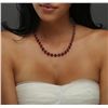 Image 2 : 14KT Rose Gold 69.00ctw Ruby and Diamond Necklace