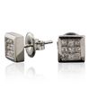 Image 2 : 14KT White Gold 0.64ctw Diamond Stud Earrings