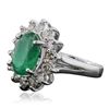 Image 2 : 14KT White Gold 2.97ct Emerald and Diamond Ring