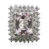 Image 3 : 14KT White Gold 6.20ct Morganite and Diamond Ring