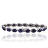 Image 2 : 14KT White Gold 13.49ctw Sapphire and Diamond Bracelet