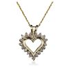 Image 2 : 14KT White Gold 0.55ctw Diamond Pendant With Chain