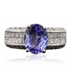 Image 1 : 14KT White Gold 3.24ct Tanzanite and Diamond Ring
