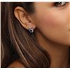 Image 1 : 14KT White Gold 1.91ctw Sapphire and Diamond Earrings