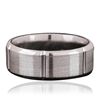 Image 1 : 14KT White Gold Ribbed Band Ring