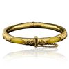 Image 2 : 19KT Yellow Gold Jadeite Bangle Bracelet