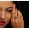 Image 2 : 14KT Rose Gold 1.83ct Morganite and Diamond Ring