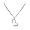 Image 1 : 18KT White Gold 1.02ctw Diamond Pendant With Chain